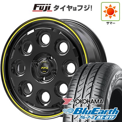 【新品 軽自動車】ソリオ ハスラー 夏タイヤ ホイール4本セット 165/70R14 ヨコハマ ブルーアース AE-01F 共豊 PPX ミルエイト 4.5J 14インチ(送料無料)|フジコーポレーション