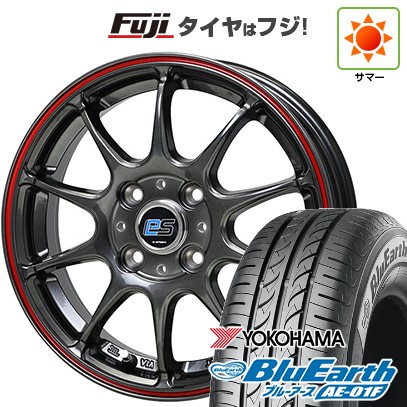 【新品国産車用4穴100】 夏タイヤ ホイール4本セット 185/65R15 ヨコハマ ブルーアース AE-01F ホットスタッフ ジースピード es-01 5.5J 15インチ(送料無料)|フジコーポレーション