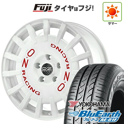 【新品国産車用4穴100】 夏タイヤ ホイール4本セット 195/55R16 ヨコハマ ブルーアース AE-01F OZ ラリーレーシング 6.5J 16インチ(送料無料)｜フジコーポレーション