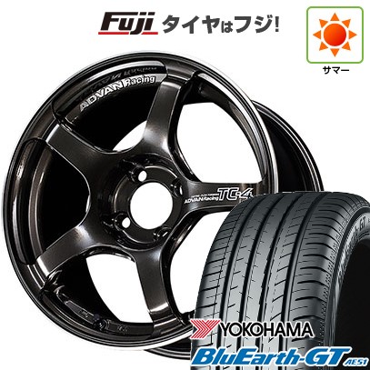 【新品国産車用5穴114.3】 夏タイヤ ホイール4本セット 205/60R16 ヨコハマ ブルーアース GT AE51 ヨコハマ アドバンレーシング TC-4 7J 16インチ(送料無料)