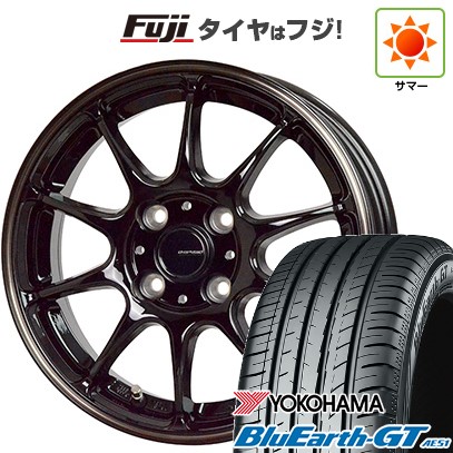 【新品国産車用4穴100】 夏タイヤ ホイール4本セット 185/55R16 ヨコハマ ブルーアース GT AE51 ホットスタッフ ジースピード P-07 5.5J 16インチ(送料無料)