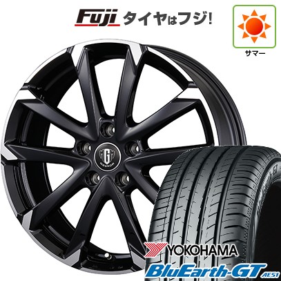 【新品国産車用5穴114.3】 夏タイヤ ホイール4本セット 225/45R18 ヨコハマ ブルーアース GT AE51 コーセイ MZ-GROW C52S 7J 18インチ(送料無料)