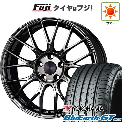 【新品国産車用5穴100】 夏タイヤ ホイール4本セット 215/40R18 ヨコハマ ブルーアース GT AE51 ENKEI エンケイ PerformanceLine PFM1 フジオリジナルカラー 7.5J 18インチ(送料無料)