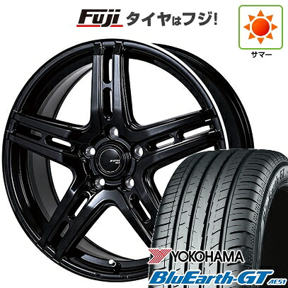 【新品国産車用5穴114.3】 夏タイヤ ホイール4本セット 235/50R18 ヨコハマ ブルーアース GT AE51 モンツァ JPスタイル R52 7J 18インチ(送料無料)