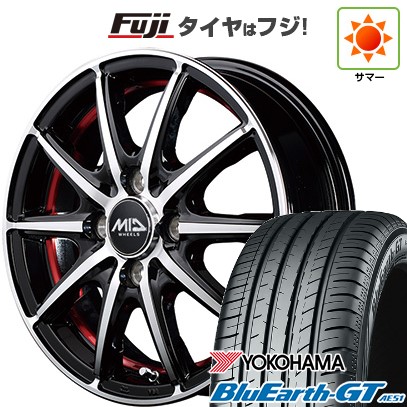 【新品国産車用4穴100】 夏タイヤ ホイール4本セット 185/60R15 ヨコハマ ブルーアース GT AE51 MID WHEELS SX-2 5.5J 15インチ(送料無料)