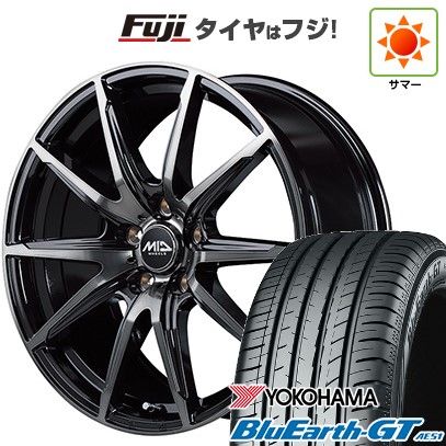 【新品国産車用5穴100】 夏タイヤ ホイール4本セット 215/45R17 ヨコハマ ブルーアース GT AE51 MID WHEELS DR-02 7J 17インチ(送料無料)