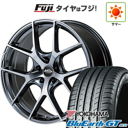 【新品国産車用5穴114.3】 夏タイヤ ホイール4本セット 225/50R18 ヨコハマ ブルーアース GT AE51 MID WHEELS MID EXCLUSIVE 025F RN 7J 18インチ(送料無料)