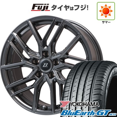 【新品国産車用5穴114.3】 夏タイヤ ホイール4本セット 205/55R17 ヨコハマ ブルーアース GT AE51 ブランドルライン ヴァレーゼ ディープグレー 7J 17インチ(送料無料)
