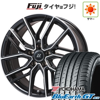 【新品国産車用5穴114.3】 夏タイヤ ホイール4本セット 205/55R16 ヨコハマ ブルーアース GT AE51 ブランドルライン ヴァレーゼ ブラックポリッシュ 6.5J 16インチ(送料無料)