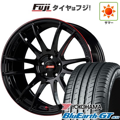 【新品国産車用5穴114.3】 夏タイヤ ホイール4本セット 225/45R18 ヨコハマ ブルーアース GT AE51 RAYS レイズ グラムライツ 57エクストリーム REV LIMIT EDITION 7.5J 18インチ(送料無料)