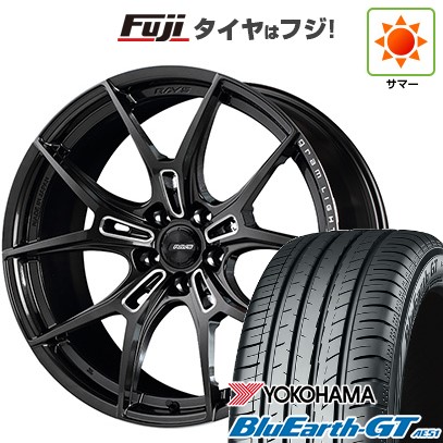 【新品国産車用5穴114.3】 夏タイヤ ホイール4本セット 235/40R19 ヨコハマ ブルーアース GT AE51 RAYS レイズ グラムライツ 57FXZ 8J 19インチ(送料無料)