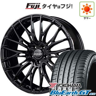【新品国産車用5穴114.3】 夏タイヤ ホイール4本セット 215/45R18 ヨコハマ ブルーアース GT AE51 RAYS レイズ ホムラ 2X10BD 7.5J 18インチ(送料無料)