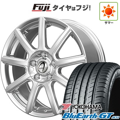 【新品国産車用4穴100】 夏タイヤ ホイール4本セット 185/60R16 ヨコハマ ブルーアース GT AE51 テクノピア アルテミス NS9 6J 16インチ(送料無料)|フジコーポレーション