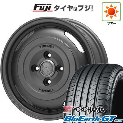 【新品国産車用4穴100】 夏タイヤ ホイール4本セット 185/65R14 ヨコハマ ブルーアース GT AE51 MLJ エクストリームJ ジャーニー 5J 14インチ(送料無料)