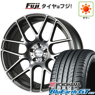 【新品国産車用5穴114.3】 夏タイヤ ホイール4本セット 225/40R19 ヨコハマ ブルーアース GT AE51 MLJ ハイペリオン CVM 8.5J 19インチ(送料無料)