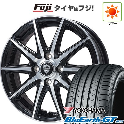 【新品国産車用4穴100】 夏タイヤ ホイール4本セット 185/65R14 ヨコハマ ブルーアース GT AE51 エルベ エステローザ EST-10S ブラックポリッシュ 5.5J 14インチ(送料無料) 42,780円