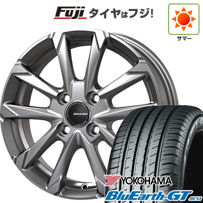 【新品国産車用4穴100】 夏タイヤ ホイール4本セット 185/60R15 ヨコハマ ブルーアース GT AE51 コーセイ クレイシズ GC36F 5.5J 15インチ(送料無料)