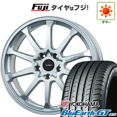 【新品国産車用5穴100】 夏タイヤ ホイール4本セット 225/40R18 ヨコハマ ブルーアース GT AE51 レアマイスター LMスポーツ LM-10R(メタリックシルバー) 7.5J 18インチ(送料無料)