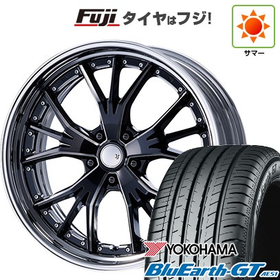 【新品国産車用5穴114.3】 夏タイヤ ホイール4本セット 225/40R19 ヨコハマ ブルーアース GT AE51 エムズスピード JJランチャ 8J 19インチ(送料無料)
