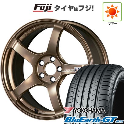 【新品国産車用5穴100】 夏タイヤ ホイール4本セット 215/45R17 ヨコハマ ブルーアース GT AE51 ヨコハマ アドバンレーシング TC-4 for GR86/BRZ CUP 7.5J 17インチ(送料無料)|フジコーポレーション