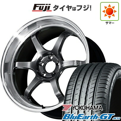 【新品国産車用5穴114.3】 夏タイヤ ホイール4本セット 225/45R18 ヨコハマ ブルーアース GT AE51 ヨコハマ アドバンレーシング R6 8J 18インチ(送料無料)