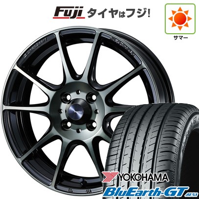 【新品国産車用4穴100】 夏タイヤ ホイール4本セット 185/55R16 ヨコハマ ブルーアース GT AE51 WEDS ウェッズスポーツ SA-25R 6.5J 16インチ(送料無料)