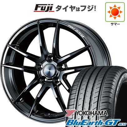 【新品国産車用5穴100】 夏タイヤ ホイール4本セット 225/40R18 ヨコハマ ブルーアース GT AE51 WEDS ウェッズ ウェッズスポーツ RN-55M 7.5J 18インチ(送料無料)|フジコーポレーション