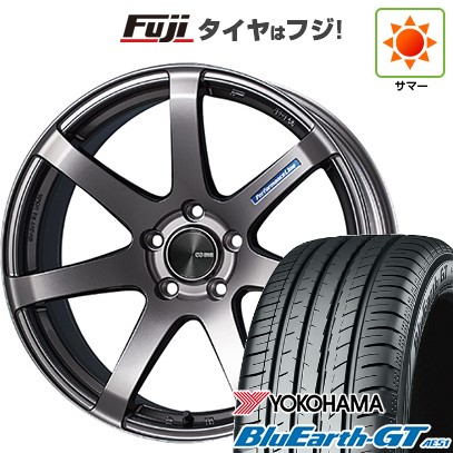 【新品国産車用5穴100】 夏タイヤ ホイール4本セット 225/40R18 ヨコハマ ブルーアース GT AE51 ENKEI エンケイ PerformanceLine PF07 7.5J 18インチ(送料無料)｜フジコーポレーション