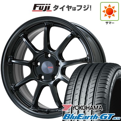 【新品国産車用5穴114.3】 夏タイヤ ホイール4本セット 215/45R18 ヨコハマ ブルーアース GT AE51 ENKEI エンケイ PerformanceLine PF09 フジオリジナルカラー 7.5J 18インチ(送料無料)