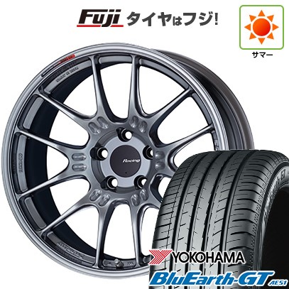 【新品国産車用5穴114.3】 夏タイヤ ホイール4本セット 225/40R19 ヨコハマ ブルーアース GT AE51 ENKEI エンケイ Racing GTC02 7.5J 19インチ(送料無料)