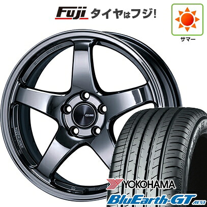 【新品国産車用5穴114.3】 夏タイヤ ホイール4本セット 225/45R18 ヨコハマ ブルーアース GT AE51 ENKEI エンケイ PerformanceLine PF05 LIMITED EDITION 7.5J 18インチ(送料無料)｜フジコーポレーション