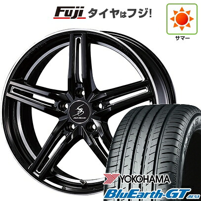 【新品国産車用5穴114.3】 夏タイヤ ホイール4本セット 215/45R18 ヨコハマ ブルーアース GT AE51 ケースペック SILK BLAZE S590 7.5J 18インチ(送料無料)｜フジコーポレーション