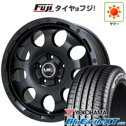 【新品国産車用5穴114.3】 夏タイヤ ホイール4本セット 225/65R17 ヨコハマ ブルーアース XT AE61 レアマイスター LMG CS-9 マットブラック 6.5J 17インチ(送料無料)