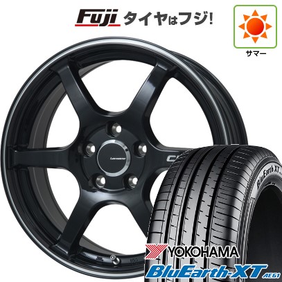 【新品国産車用5穴114.3】 夏タイヤ ホイール4本セット 225/65R17 ヨコハマ ブルーアース XT AE61 レアマイスター CS-V6(グロスブラック/ラインポリッシュ) 7J 17インチ(送料無料) 71,995円
