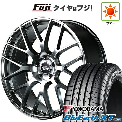 【新品国産車用5穴114.3】 夏タイヤ ホイール4本セット 215/50R18 ヨコハマ ブルーアース XT AE61 MID WHEELS MID EXCLUSIVE 028F 7J 18インチ(送料無料)