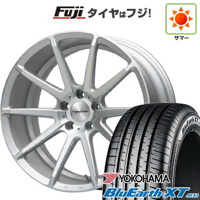 【新品国産車用5穴114.3】 夏タイヤ ホイール4本セット 225/50R18 ヨコハマ ブルーアース XT AE61 MLJ ハイペリオン CVX 8J 18インチ(送料無料)