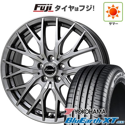 【新品国産車用5穴114.3】 夏タイヤ ホイール4本セット 215/50R18 ヨコハマ ブルーアース XT AE61 ホットスタッフ エクシーダー E05II 7J 18インチ(送料無料)