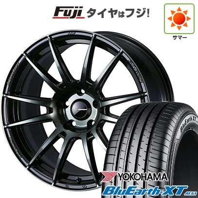 【新品国産車用5穴114.3】 夏タイヤ ホイール4本セット 215/60R17 ヨコハマ ブルーアース XT AE61 WEDS ウェッズスポーツ SA-62R 7J 17インチ(送料無料)