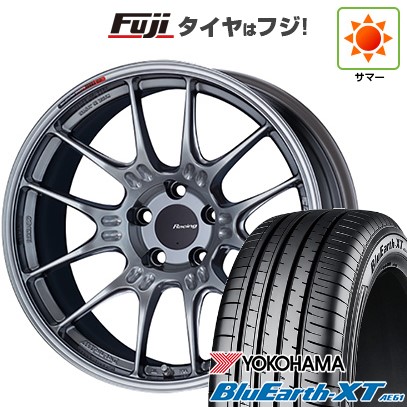 【新品国産車用5穴114.3】 夏タイヤ ホイール4本セット 225/50R18 ヨコハマ ブルーアース XT AE61 ENKEI エンケイ Racing GTC02 8J 18インチ(送料無料)｜フジコーポレーション
