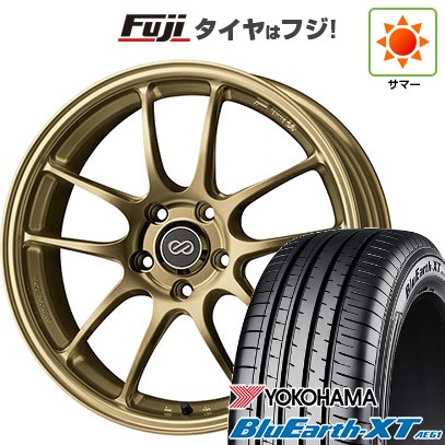 【新品国産車用5穴114.3】 夏タイヤ ホイール4本セット 215/60R17 ヨコハマ ブルーアース XT AE61 ENKEI エンケイ PF01 17インチ(送料無料)