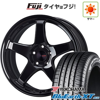 【新品国産車用5穴114.3】 夏タイヤ ホイール4本セット 215/60R17 ヨコハマ ブルーアース XT AE61 ENKEI エンケイ PerformanceLine PF05 フジオリジナルカラー 7J 17インチ(送料無料)