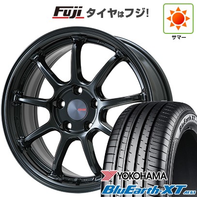 【新品国産車用5穴114.3】 夏タイヤ ホイール4本セット 205/55R17 ヨコハマ ブルーアース XT AE61 ENKEI エンケイ PerformanceLine PF09 フジオリジナルカラー 7J 17インチ(送料無料)｜フジコーポレーション