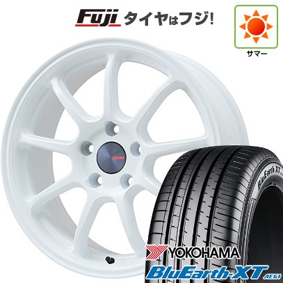 【新品国産車用5穴114.3】 夏タイヤ ホイール4本セット 215/60R17 ヨコハマ ブルーアース XT AE61 ENKEI エンケイ PerformanceLine PF09 フジオリジナルカラー 7J 17インチ(送料無料)