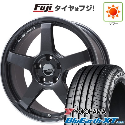 【新品】ライズ/ロッキー（ガソリン） 夏タイヤ ホイール4本セット 195/60R17 ヨコハマ ブルーアース XT AE61 レアマイスター LMスポーツ LM-05R(ガンメタ/リムポリッシュ) 7J 17インチ(送料無料)｜フジコーポレーション