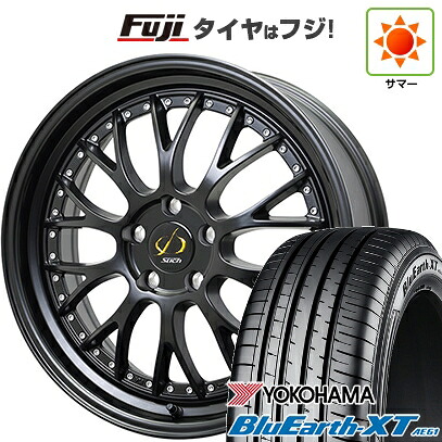 【新品国産車用5穴114.3】 夏タイヤ ホイール4本セット 215/50R18 ヨコハマ ブルーアース XT AE61 ホットスタッフ シュティッヒ メッシュNR 7J 18インチ(送料無料)|フジコーポレーション