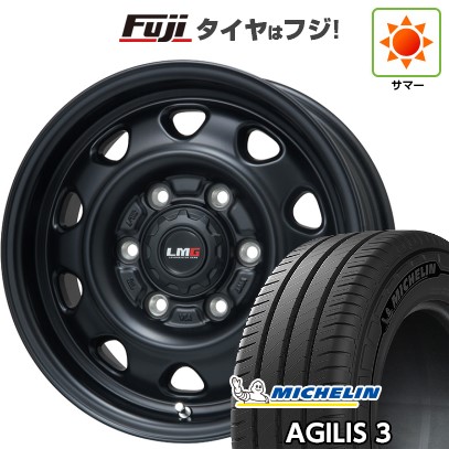 【新品】ハイエース200系 夏タイヤ ホイール4本セット 215/65R16 109/107T ミシュラン アジリス3 レアマイスター LMG OFF-STYLE(マットブラック) 6.5J 16インチ(送料無料)|フジコーポレーション