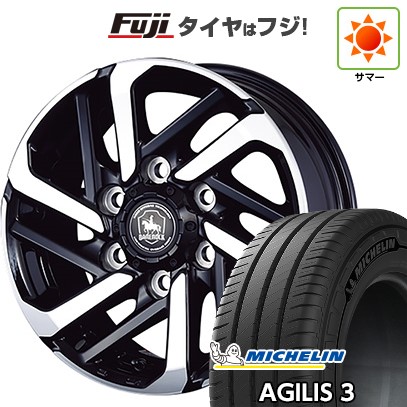 【新品】ハイエース200系 夏タイヤ ホイール4本セット 195/80R15 108/106S ミシュラン アジリス3 コーセイ ベアロック ノーヴァ 6J 15インチ(送料無料)｜フジコーポレーション