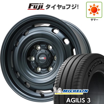 【新品】ハイエース200系 夏タイヤ ホイール4本セット 195/80R15 108/106S ミシュラン アジリス3 レアマイスター LMG OFF-STYLE 2 (マットブラック) 6J 15インチ(送料無料)|フジコーポレーション