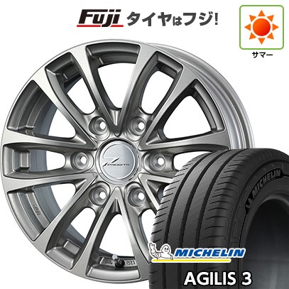 【新品】ハイエース200系 夏タイヤ ホイール4本セット 195/80R15 108/106S ミシュラン アジリス3 WEDS ウェッズアドベンチャー プロディータ HC チタンシルバー【限定】 6J 15インチ(送料無料)|フジコーポレーション