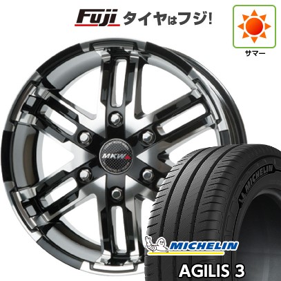 【新品】ハイエース200系 夏タイヤ ホイール4本セット 215/65R16 109/107T ミシュラン アジリス3 トライスター MKW MK-55 6.5J 16インチ(送料無料) 107,580円